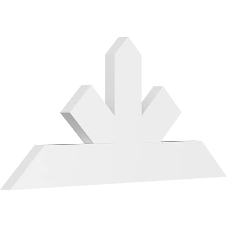Ekena Millwork Saratoga Architectural Grade PVC Gable Bracket, 48"W x 22"H x 2"D x 6"F, 11/12 Pitch GBP048X22X0206SAR00